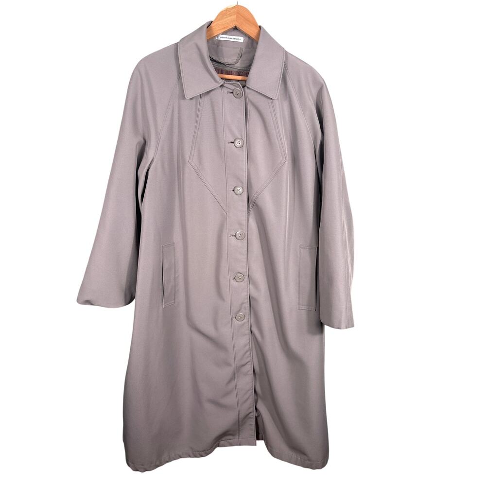 Misty Harbor Original‎ Trench Raincoat Women Size 14 Taupe Body Warmer Rain Gear